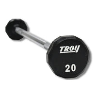 Troy 12-Sided Fixed Urethane Barbells & Rack