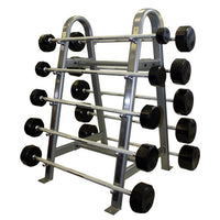 Troy 12-Sided Rubber Barbell Set & Rack
