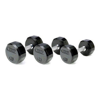 Troy 12-Sided Rubber Dumbbell Set & Rack
