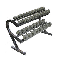 Troy (5-50 lb) Hex Dumbbell Set w/ Rack