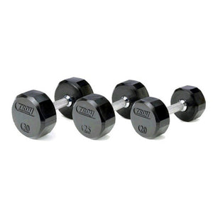 Troy 12-Sided Rubber Dumbbells