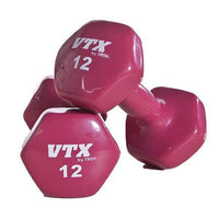 Troy VTX Vinyl Dumbbell Set w/ Rack
